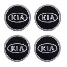 Наклейка на ковпаки KIA (90мм) чорна (4шт)