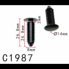 Кліпси C1987 кріплення обшивки кузова/салону BMW, Ford, GM, Chrysler 52201964201 (уп.100шт)