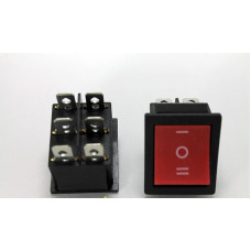 Клавіша №142 червона велика прямокутна. 3полож. On Off On