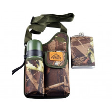 Туристичний набір 2в1 Фляга 256мл, термос 300мл у сумці XBB-A