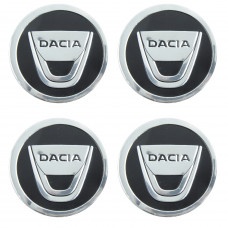 Наклейка на ковпаки DACIA (90мм) чорна (4шт)