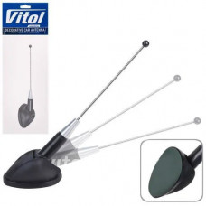 Антена обманка з нахилом 11см 61016S Хром наконечник (100шт/уп)