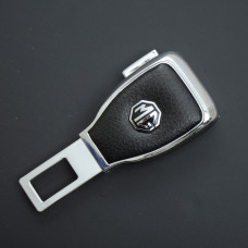 Заглушка ременя безпеки метал "MG" (1шт) цинк.сплав + шкіра (тип №5)