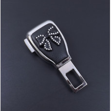 Заглушка ременя безпеки метал "Бантик GUCCI" (1шт) цинк.сплав + шкіра (тип №5)