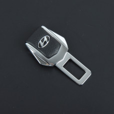 Заглушка ременя безпеки метал "Hyundai" (1шт) цинк.сплав + шкіра (тип №2)