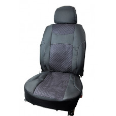 Чохли_ ''В'' (1+1) чорні ( РОМБ - Чорна середина)"Автосвіт"MAX" (2-а Підголов Спинка і сид.окрем)