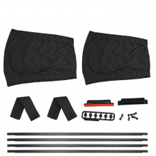 Шторка з напрямними 2х (В=47-53см,Д=70см) на бічні стекла (Атласна чорна з 2-х сторін)