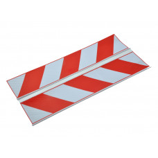 Наклейка світло-відбивна червоно-біла 9х40см "Негабаритний вантаж"- Клеющая стірчка- Соти (2шт.)