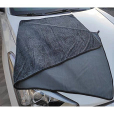 Рушник для сушіння авто 30х40 (600g/m2) "JYM" Сіра (чорний кант)