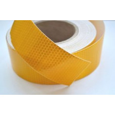 Стрічка світло-відбивна - жовта - 5х50м - (соти) - (E1-104 R-00821) Туреччина (1бхт/50м)