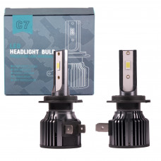 Лампа LED H7 радіатор+кулер 60W/9600Lm/6000K 3570 Chip IP65/9-32V "C7" 12 міс.гарантії