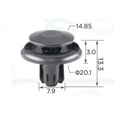 Фіксатор C0083 натискний/розпірний (OEM MU000319,MR220501,91512SX0003, 91512-SX0-003,11380) ( уп.100