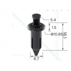 Фіксатор C0084 натискний/розпірний (OEM 9046707066P0, 90467-07066-P0 , 9046707066E0) ( уп. 100 шт.)