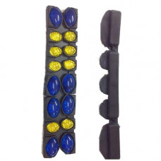 Катафот (16шт) на кромку дверей №3 овал+Круг синій/жовтий