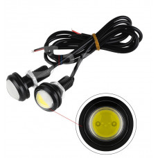 DRL Орлине око врізні LED D=23mm-COB-3smd 12V Білий