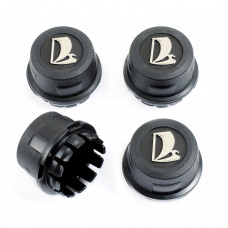 Ковпачок ступиці 2108,09 чорн/хром емб. з уплот.кільцем (4шт)