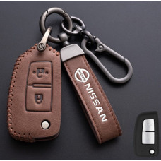 Чохол для ключа Nissan №2-2 кнопки.викидний Коричневий