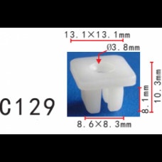 Кліпси C0129 під саморіз (OEM 75521-611-0000,755216110000,96706-P0105,96706P0105, 90189-06010)(100шт