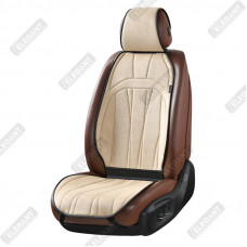 Накидки сидінь з вентиляцією алькантара "Elegant" ANCONA Бежевий Передні (700 804)