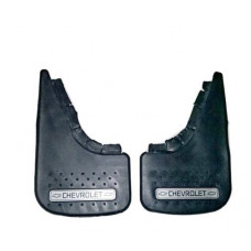 Бризковики малі "Chevrolet" Серебренн. напис + М'який бриз-к із видавлен. шипами "Елегант"(2шт)