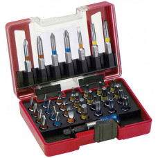 Набір біт 6гран і зірок 36од. (H3-6/T10-40+ держ1/4) "KING STD" 32080 (пластм.кейс)