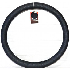 Чохол на кермо шкіра "XL" (42см) чорний Autogen CK 022BK перфорація/ 1шов/біла основа