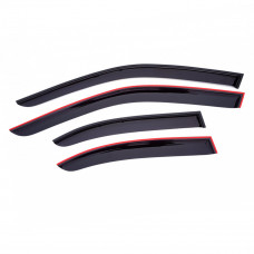 Дефлектори вікон Daewoo Lanos SED П/К скотч "Voron Glass"