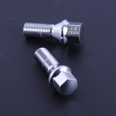 Болт колісний 14х1,5х28 хром конус з виступом ключ 17 (10 шт) (пакет) F 328