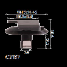 Кліпси C3197 Opel 24405739 Renault 7703077477 Peugeot 8748QT Citroen 8748QT ( уп. 100 шт.)