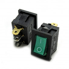 Клавіша №110 зелена мала 3кт. On Off 12V