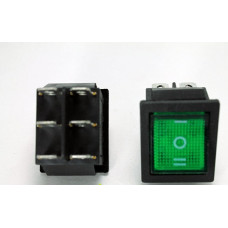 Клавіша №142 зелена велика прямокутна. 3полож. On Off On