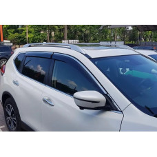 Дефлектори вікон Skoda Karoq 2018- П/К скотч "FLY" (нерж. сталь 3D) BSKKR1723-W/S (212-213)