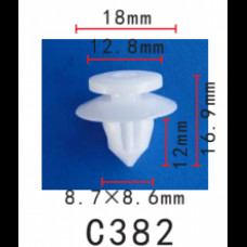 Кліпси C0382 обшивка дверей,молдинг TOYOTA, LEXUS, SCION (9046710162, 90467-10162, 15824) ( уп. 100