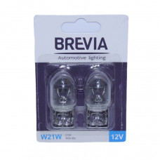 Лампа 12V (бесцок.1-контак.) W21W "Brevia" (12310B2) W3 x16d блістер (2шт/уп.)