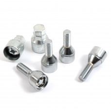 Болт секретний 12х1,25х28 (хром конус / оберт. кільце / 2кл.) Метелик (4шт блис) l "Walline" 675110w