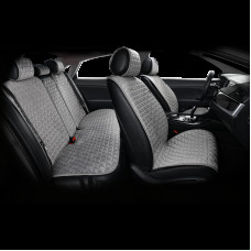 Накидки сидінь алькантара "Elegant" MILANO Сірий Повний комплект (700 303) (6шт./ящ.)