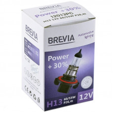 Лампа 12V_H13 55W + 30% "Brevia" (1шт) (12013PC) (10шт/уп)