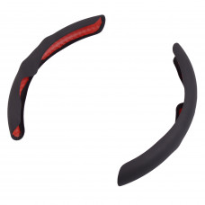 Накладка чохол на кермо універсальна Хвиля-1 Сілікагель,Вологовбираюча з масажером Чорний