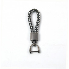 Брелок на ключі Джгут на закрутці Чорне-Біле плетіння (пакет+ викрутка)