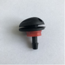 Форсунка на капот "гайка пластик" 2-струменева/ВАЗ-2170 універсальна (з червоною гайкою)