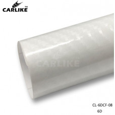 Плівка вінілова ПВХ під карбон 6D Біла (відрізна 1.52*1м) 160мікрон CL-6DCF-08