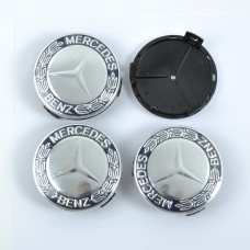 Ковпачки на титани "Mercedes" (75/70мм) сині/ колосок (А1714000025)