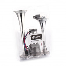 Сигнал повітряний 12v 2 дудки хром SL1032 270мм "ELEGANT" (10шт/ящ)