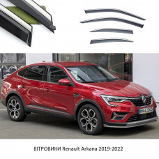 Дефлектори вікон Renault Arkana 2019-2022 П К "FLY" (нерж. сталь 3D) (26)