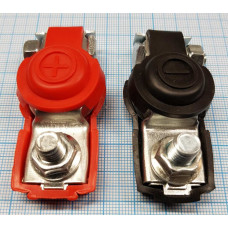 Клеми акумуляторні сталь лужена + гумове покриття 2шт " DL-8 "тип Lanos