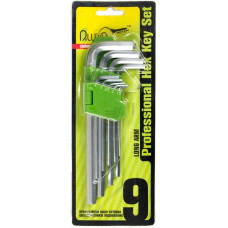 Набір шестигранників 9шт Подовжений H1.5-10мм "Alloid" (HШ-0918) (10шт/уп)