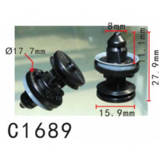 Кліпси C1689 обшивка дверей, молдинг FORD (W709004S300, 1257376, 1257374, 15688)( уп. 100 шт)