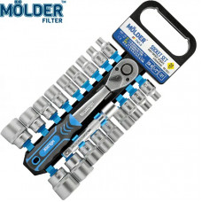 Набір інструментів 20од. 1/2" "Molder" (МТ62820) 8-32mm+Т72 тріскачка+подовжувач Пласт.планка