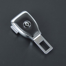 Заглушка ременя безпеки метал "Renault" (1шт) цинк.сплав + шкіра + вхід під ремінь (№5)