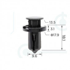 Фіксатор C0089 натискний/розпірний (OEM 57728AC090, 01553-09241, 0155309241, 11400) ( уп. 100 шт.)